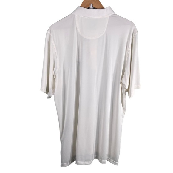 F & G Tech Golf White Polo Performance Short Sleeve Outdoor Men Shirt Size XL - Picture 3 of 8